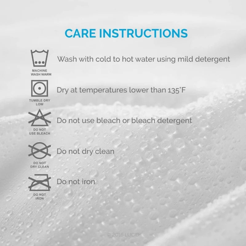 Waterproof Pillow Protector - Anti Mites