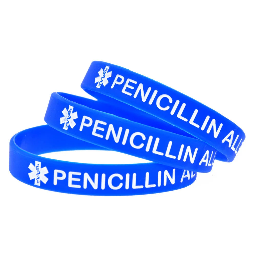 Penicillin Allergy Silicone Bracelet