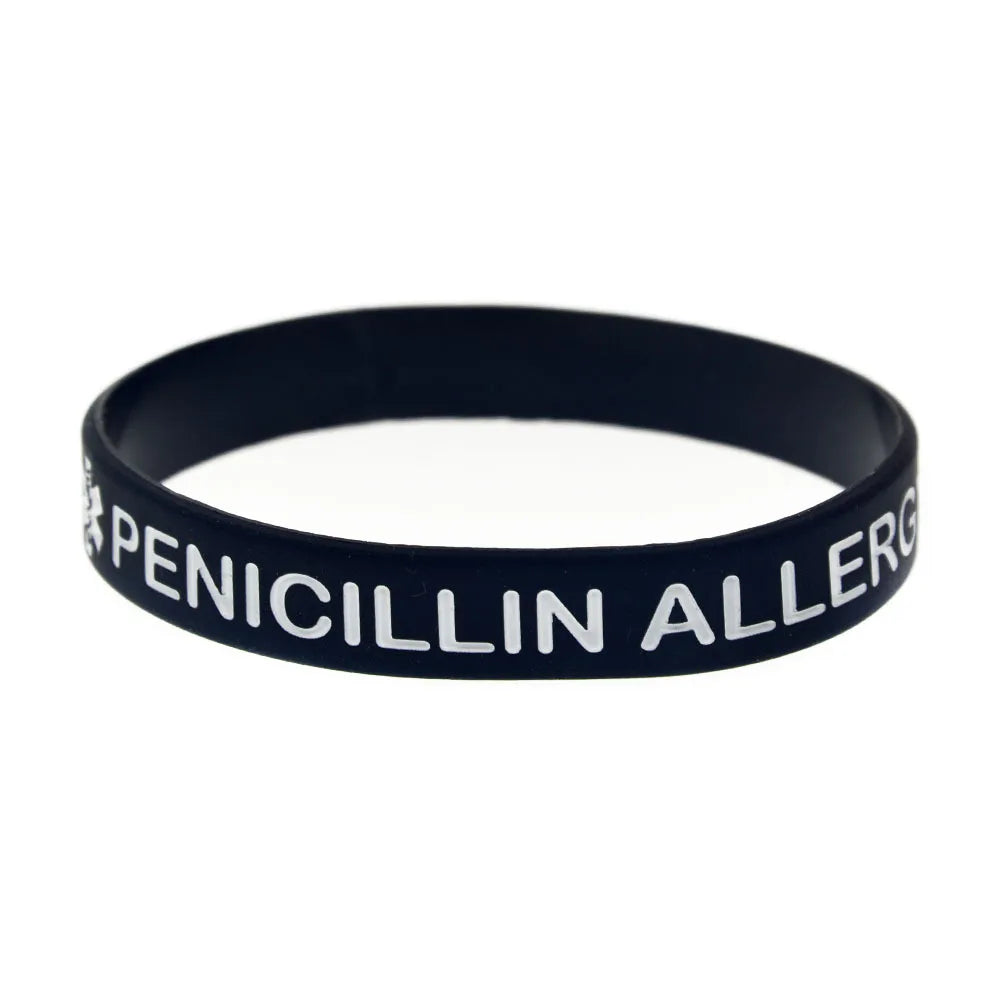 Penicillin Allergy Silicone Bracelet