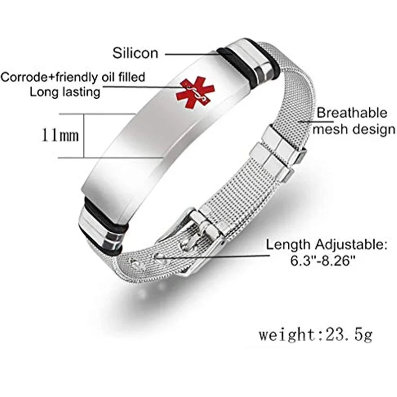 Medical Alert Allergy Awareness Bracelet