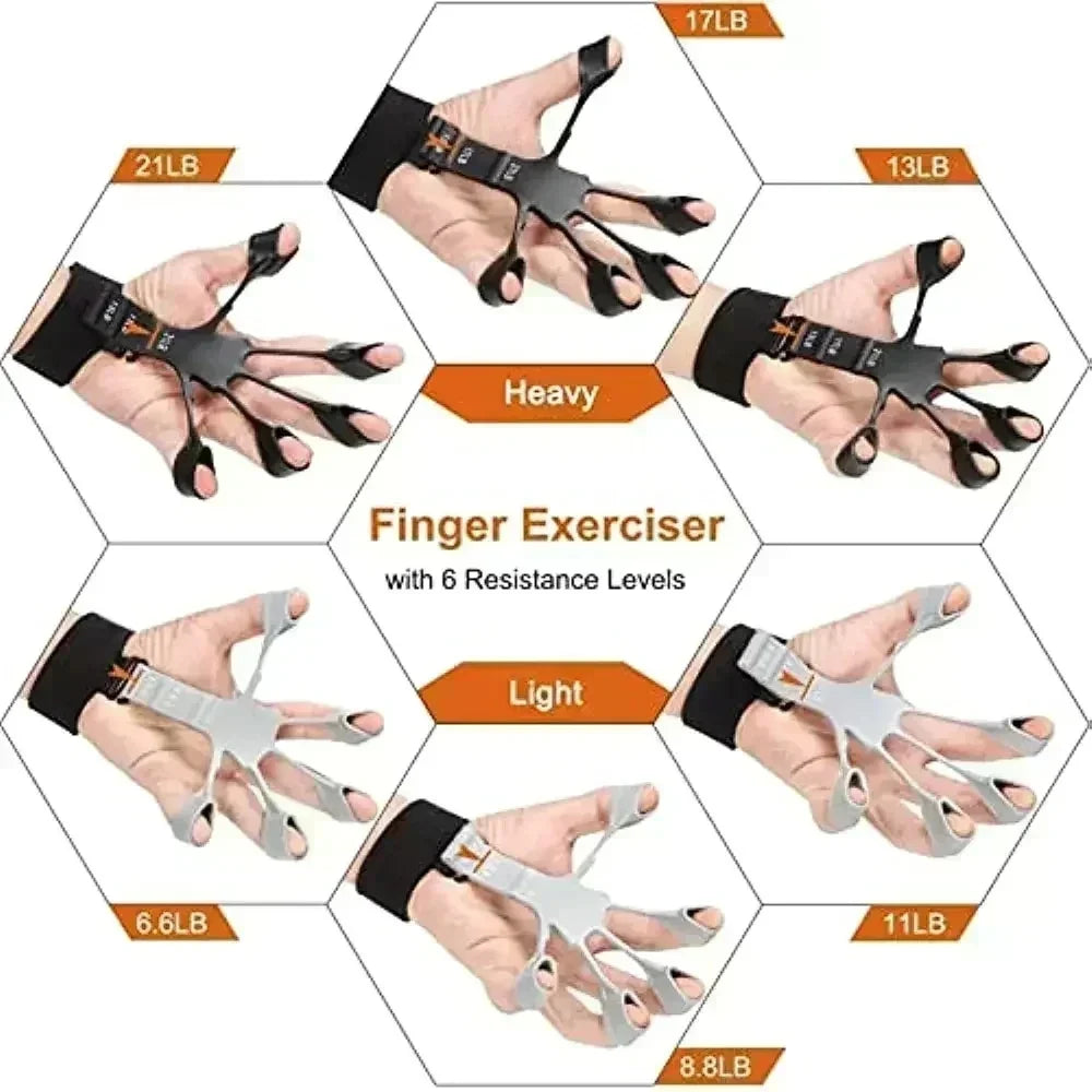 Silicone Grip Training and Hand Stretcher /Strengthener