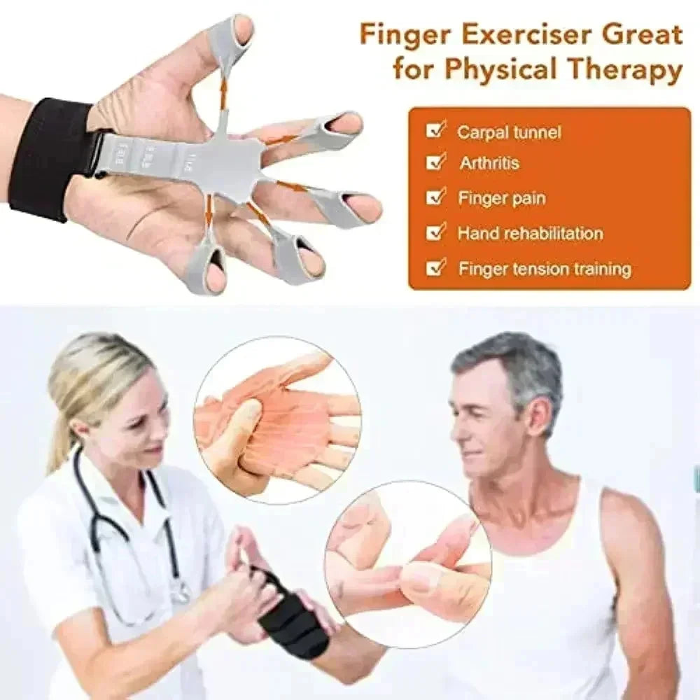 Silicone Grip Training and Hand Stretcher /Strengthener