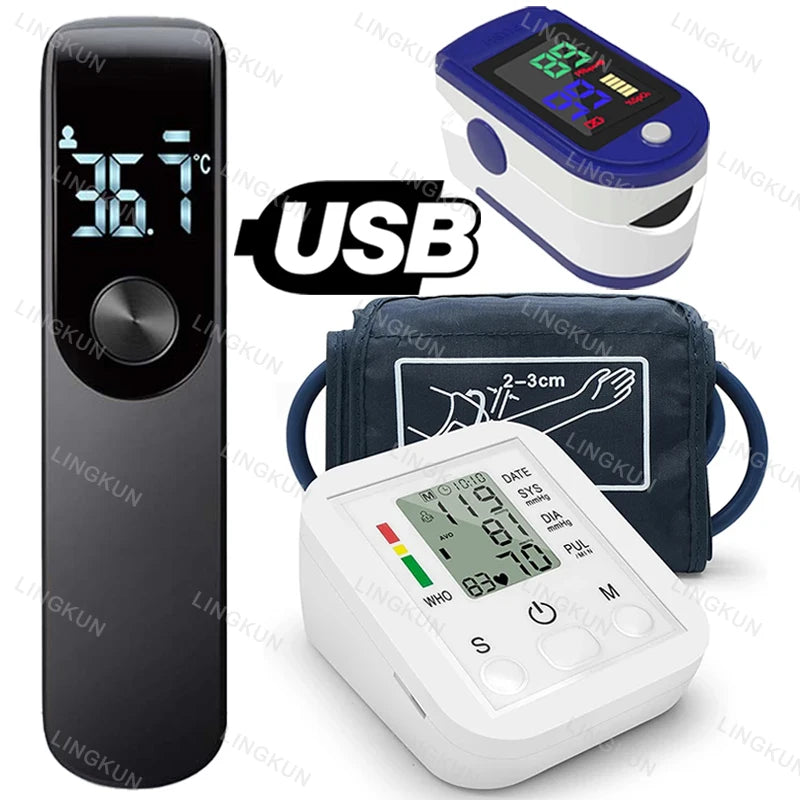 Thermometer, Pulse Oximeter and Blood Pressure Monitor