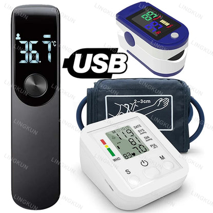 Thermometer, Pulse Oximeter and Blood Pressure Monitor
