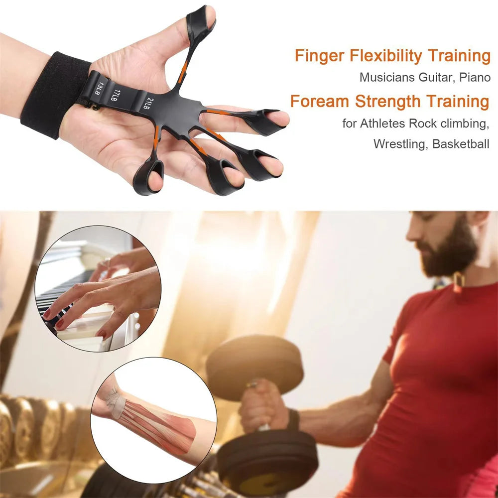 Silicone Grip Training and Hand Stretcher /Strengthener