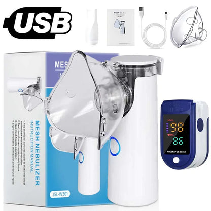 Portable Mesh Nebuliser with Pulse Oximeter