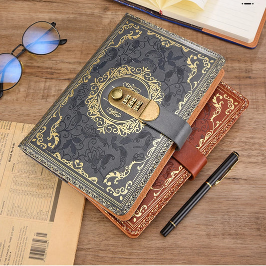 A5 Vintage Passcode Protected Journal
