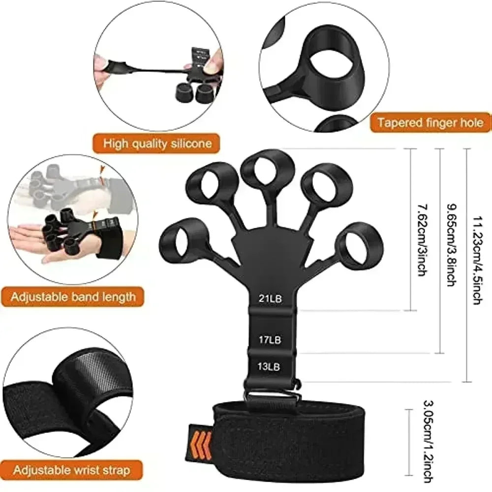 Silicone Grip Training and Hand Stretcher /Strengthener