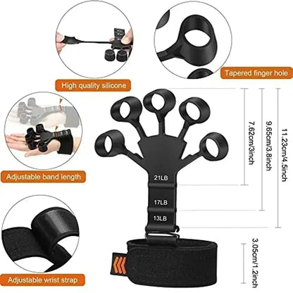 Silicone Grip Training and Hand Stretcher /Strengthener