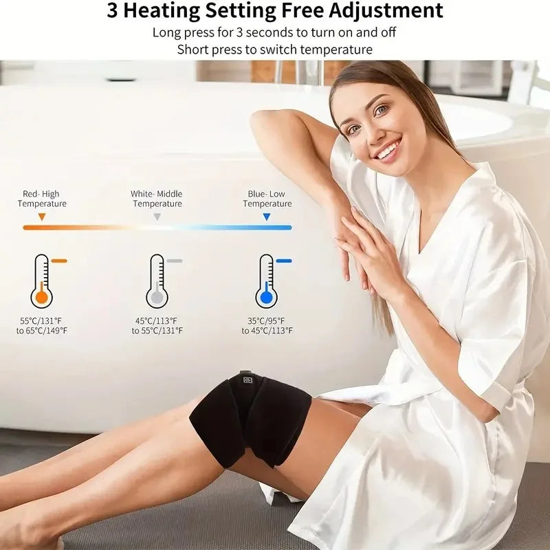 Electric Knee Heating Brace Support for Arthritis Joint Old Cold Leg Knee Warmer Pain