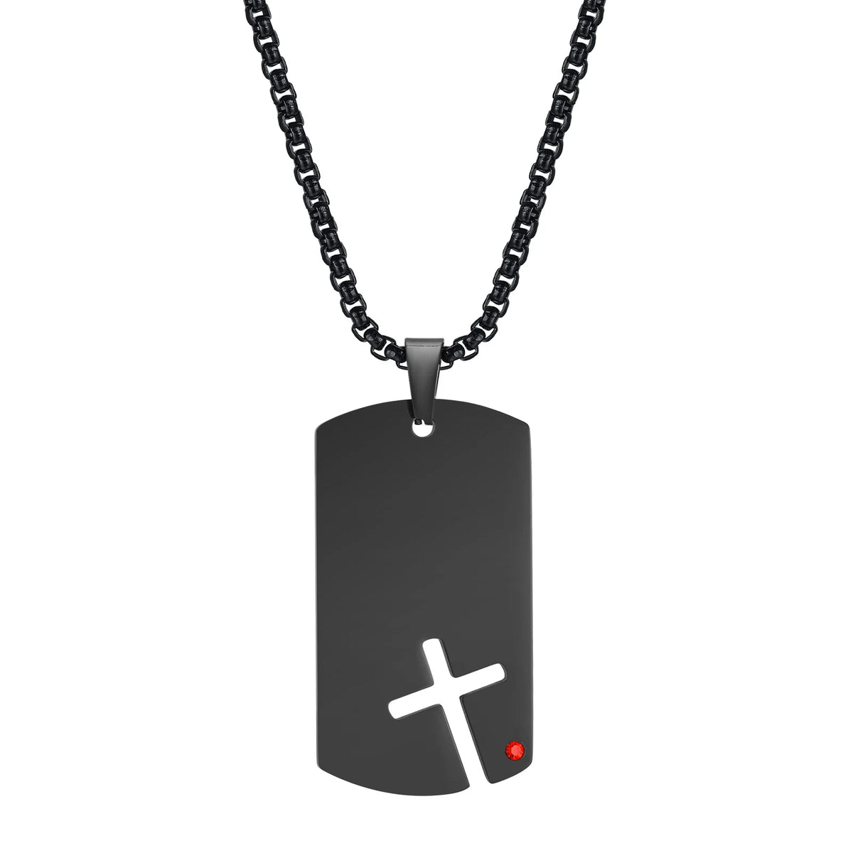Mens Sidecross Tag Necklaces - Anti Allergy Stainless Steel