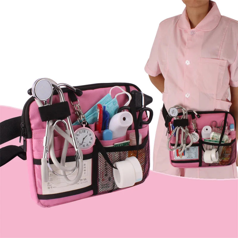 Multi Pocket Waist Organizer Belt with Adjustable Strap