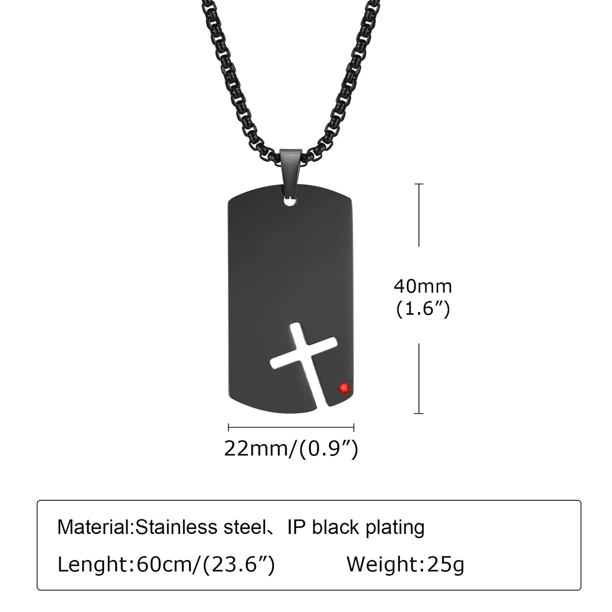 Mens Sidecross Tag Necklaces - Anti Allergy Stainless Steel