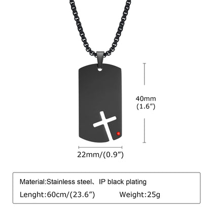 Mens Sidecross Tag Necklaces - Anti Allergy Stainless Steel