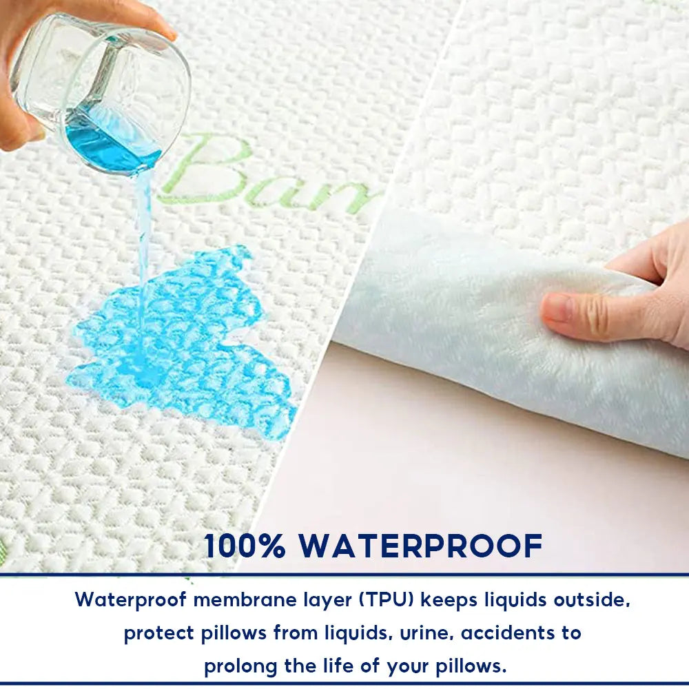 Allergy Dust-mite waterproof bamboo pillow protector