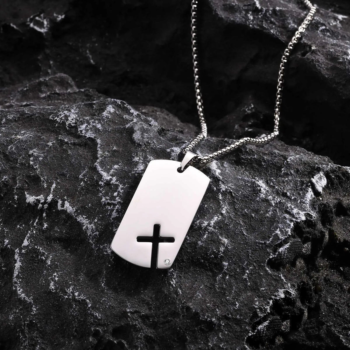 Mens Sidecross Tag Necklaces - Anti Allergy Stainless Steel