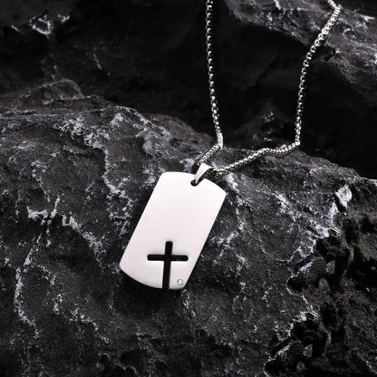 Mens Sidecross Tag Necklaces - Anti Allergy Stainless Steel