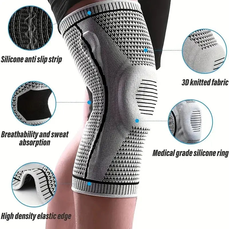 Non-Slip Knee Support Brace with Patella Gel Pad Stabilizers