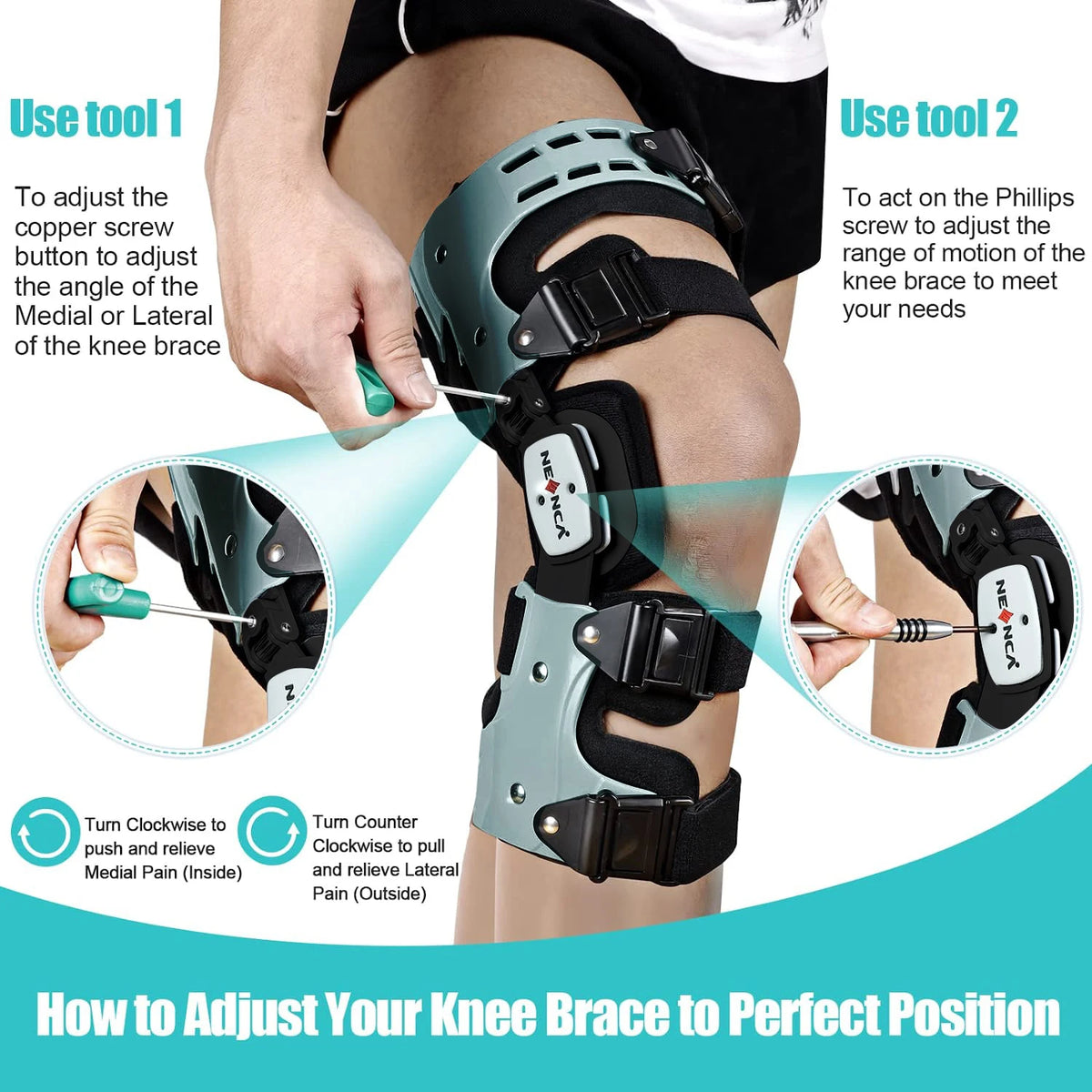 NEENCA OA Unloader Knee Brace Support