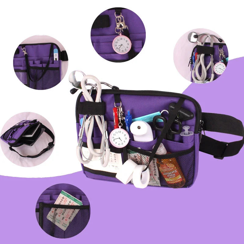 Multi Pocket Waist Organizer Belt with Adjustable Strap