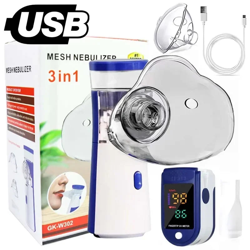 Portable Mesh Nebuliser with Pulse Oximeter