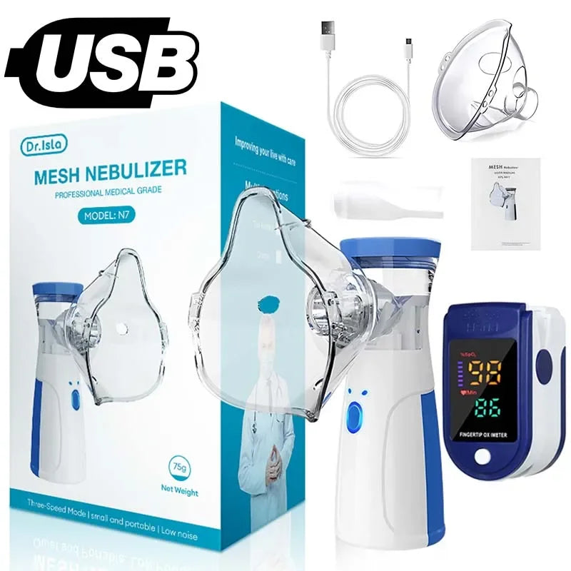 Portable Mesh Nebuliser with Pulse Oximeter