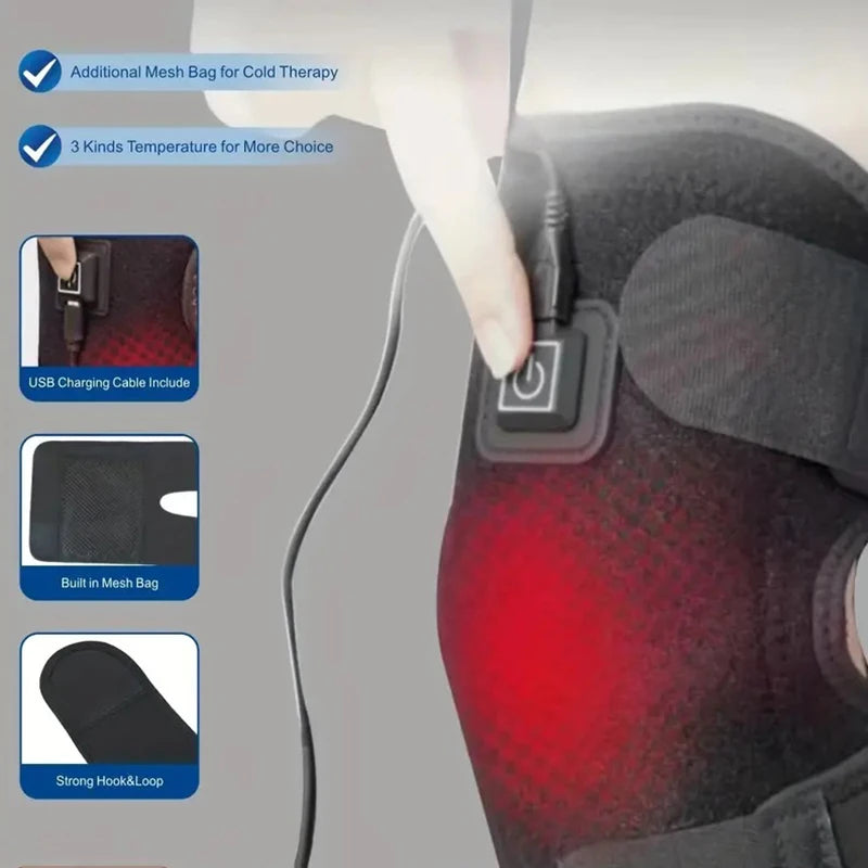 Electric Knee Heating Brace Support for Arthritis Joint Old Cold Leg Knee Warmer Pain