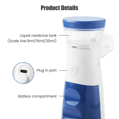 Medical Silent Mesh Portable Mini Nebulizer