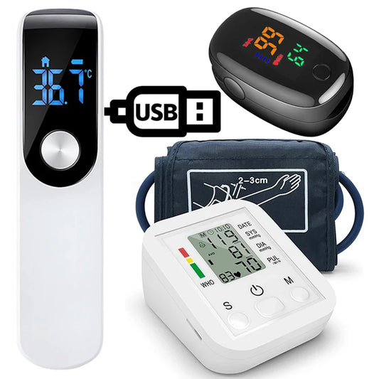 Thermometer, Pulse Oximeter and Blood Pressure Monitor