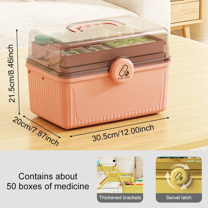 Large Capacity Medicine Organizer Storage Box