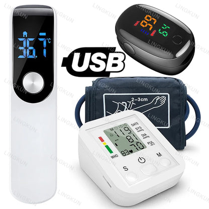Thermometer, Pulse Oximeter and Blood Pressure Monitor