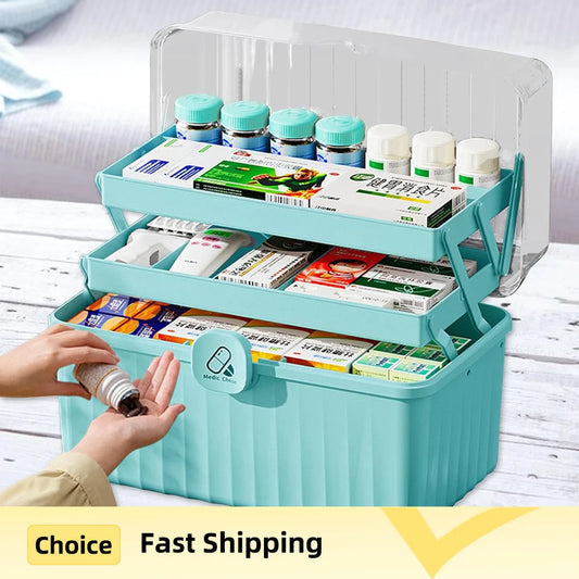 Large Capacity Medicine Organizer Storage Box