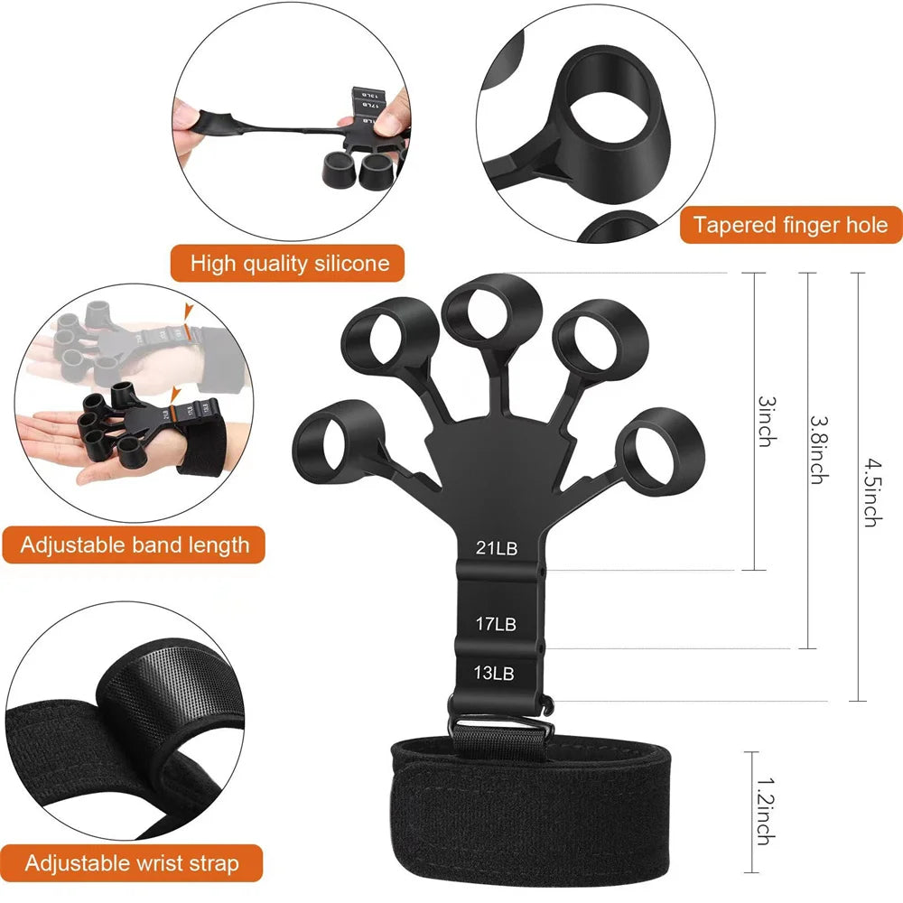 Silicone Grip Training and Hand Stretcher /Strengthener