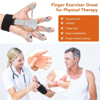 Silicone Grip Training and Hand Stretcher /Strengthener